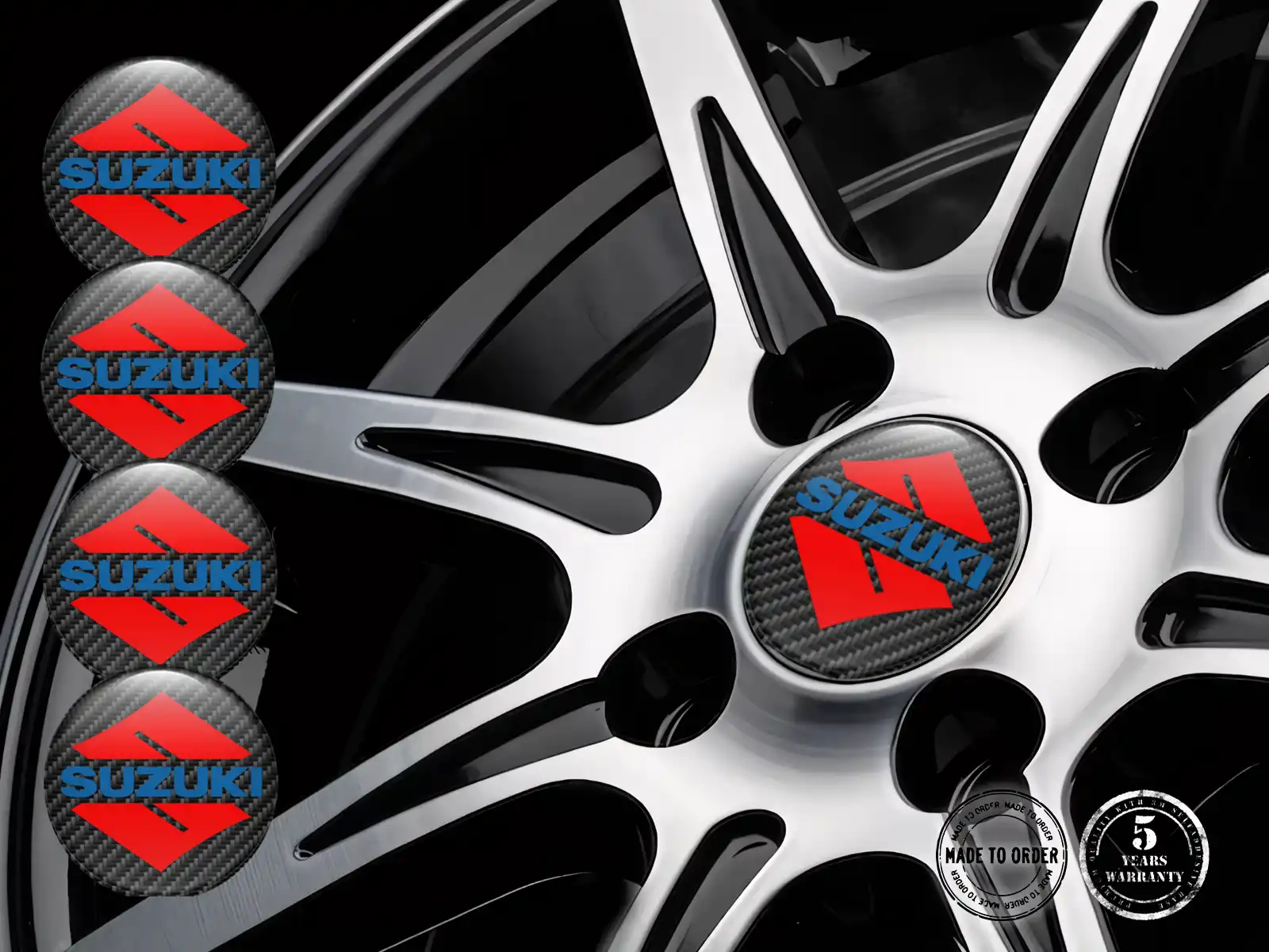 Suzuki Gewölbte Emblem Version Felgensticker für Autos